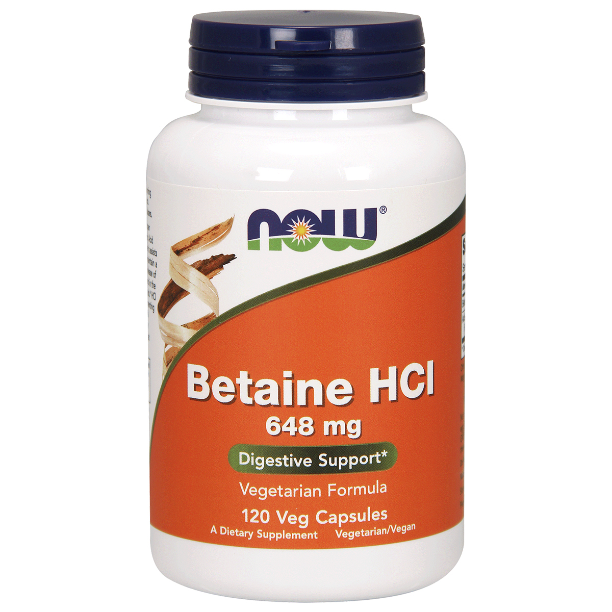 Бетаин HCI 648 мг, Now Foods, 120 гелевых капсул 
