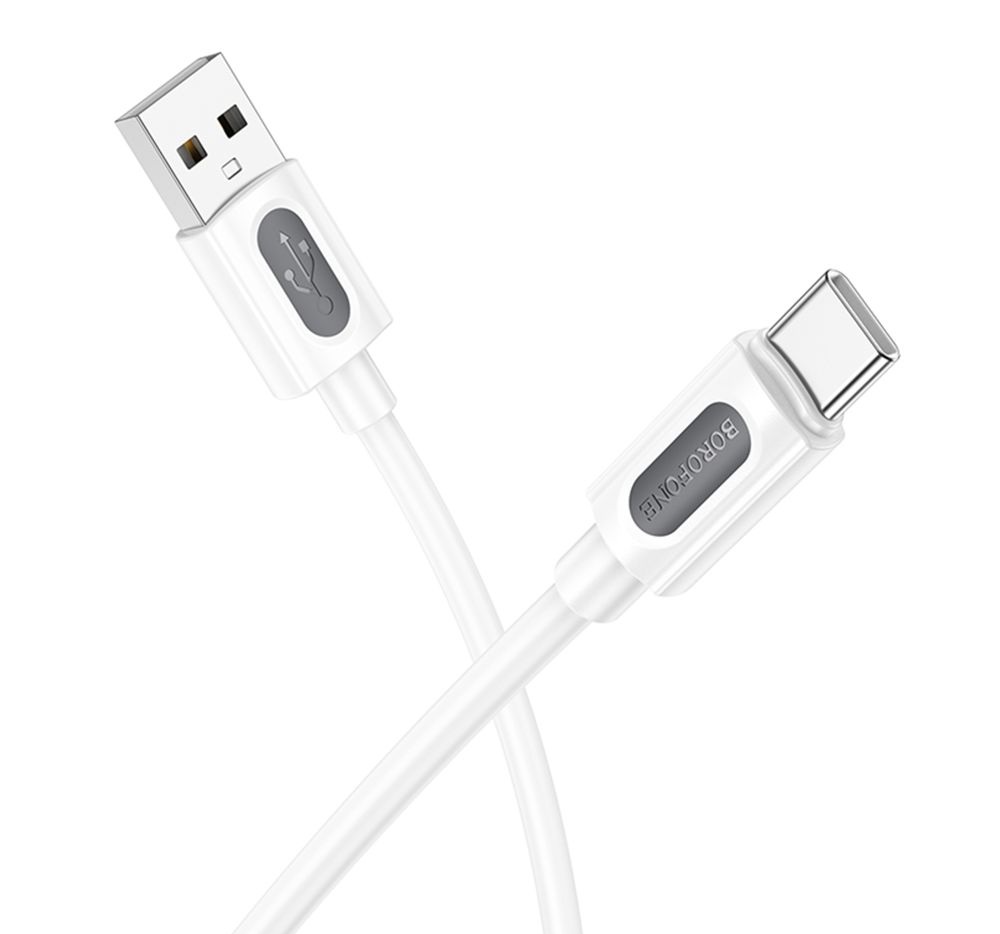 Кабель синхронизации Borofone BX114 Silicone USB to Type C 3A/1 м White (35943_3605855)