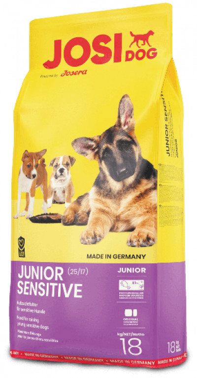 Корм для собак JosiDog Junior Sensitive 18 кг