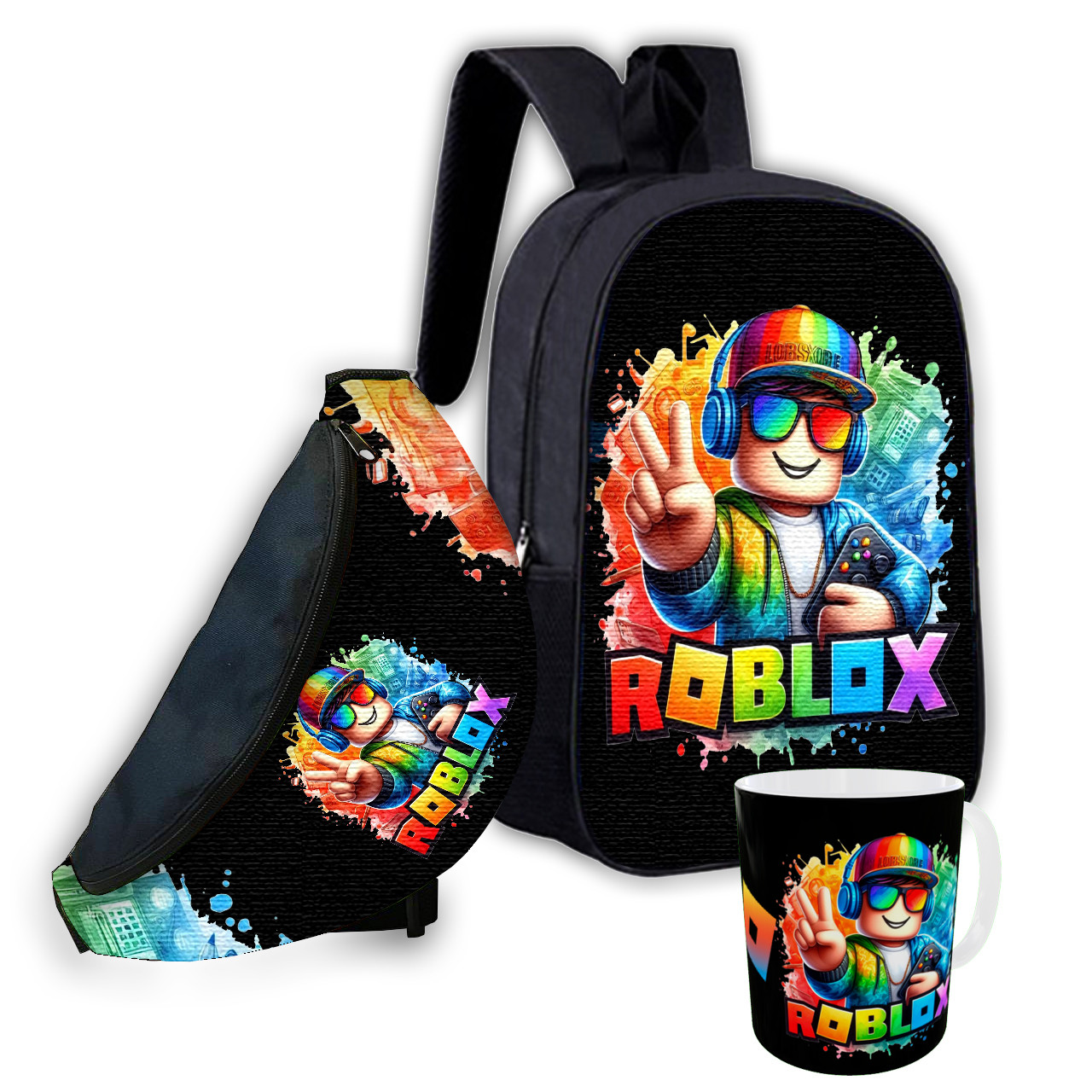 Дитячий набір Roblox: рюкзак, бананка та гурток, 3 предмети