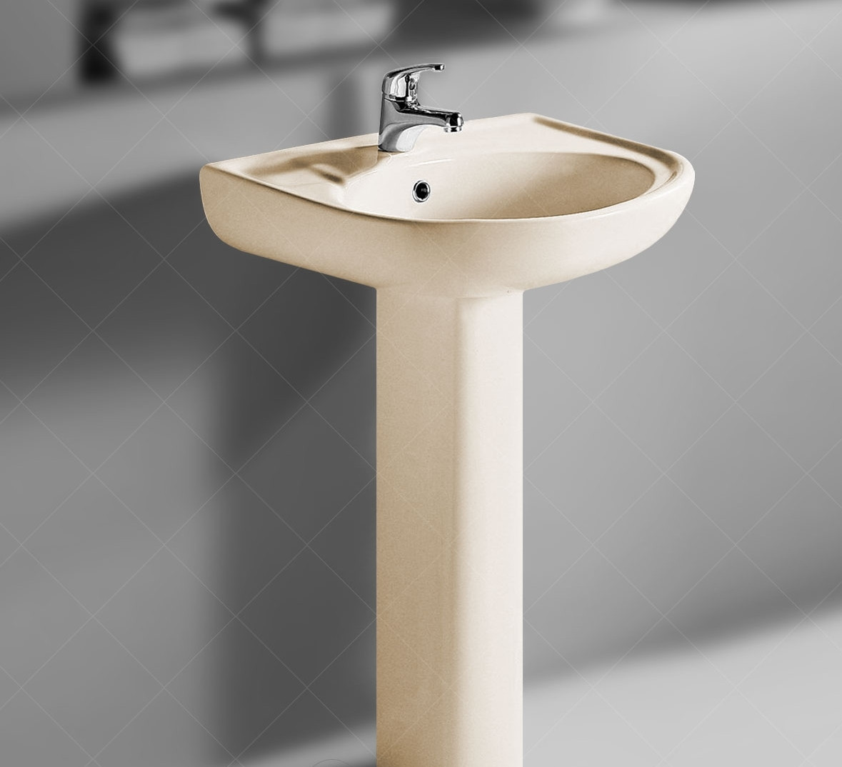 Комплект раковина и ножка RAK Ceramics Cynthia Wash Basin 800x570x450 мм Слоновая кость (2305831738)