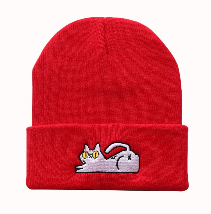 Шапка Jsstore Игривый Котик One Size Красный