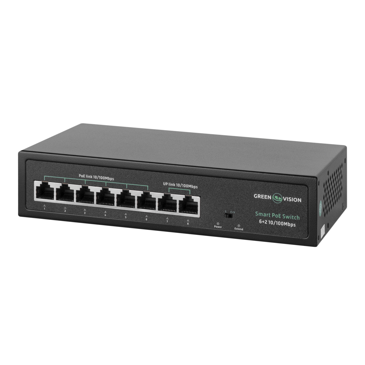Коммутатор сетевой POE GreenVision GV-015-D-06 2P