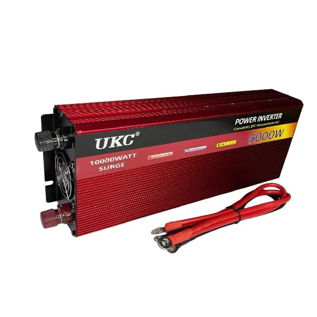 Перетворювач автомобільний інвертор 12 на 220В UKC AR 5000W з функцією плавного пуску 8268