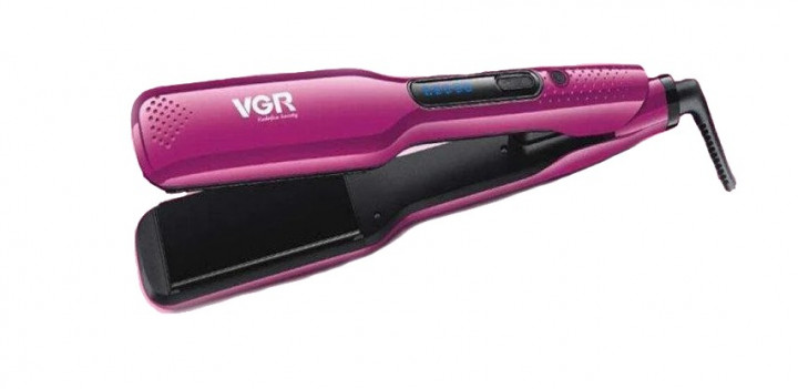 Утюжок выпрямитель для волос Vgr V-506 керамический с дисплеем и регулятором температуры Розовый (AN 237277057)