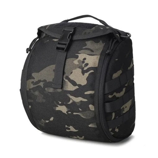 Сумка подсумок для шлема с креплением Mil-Tec Molle 30x25x16 см Черно-оливковый (2288248432)