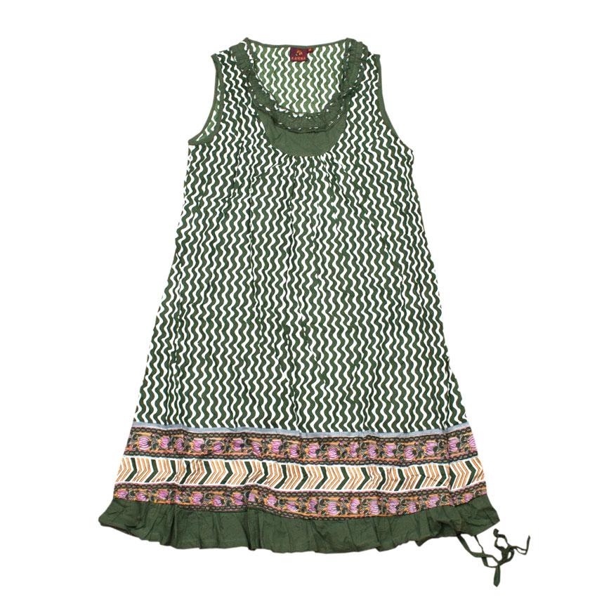 Платье Брахма Карма Размер М Бело-Зеленый (20482)
