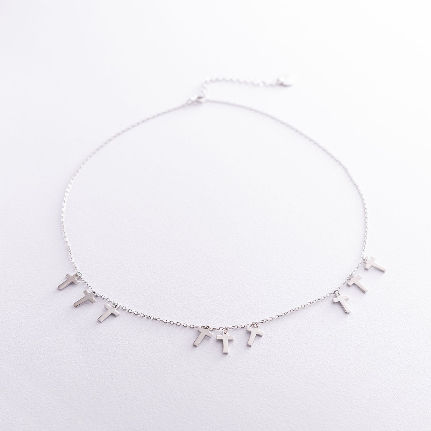 Серебряное колье с крестиками 18941 Оникс 40