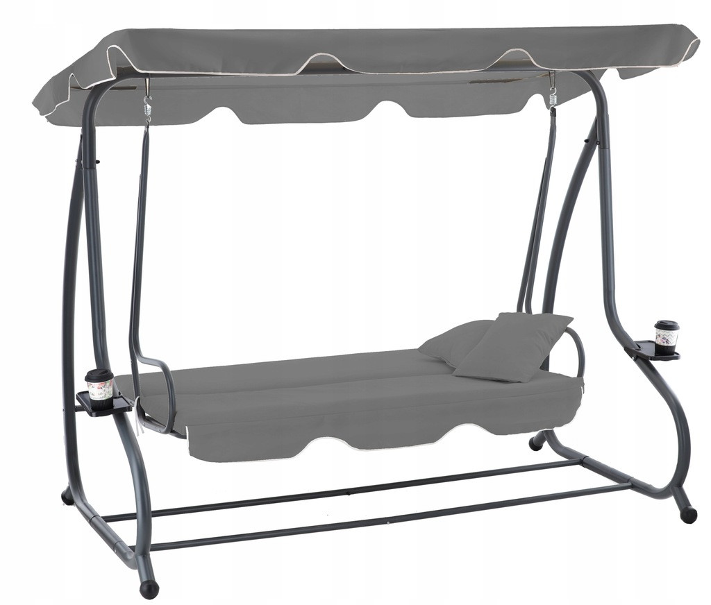 Садовая качеля Garden Line Venera 210x120x170 см Grey
