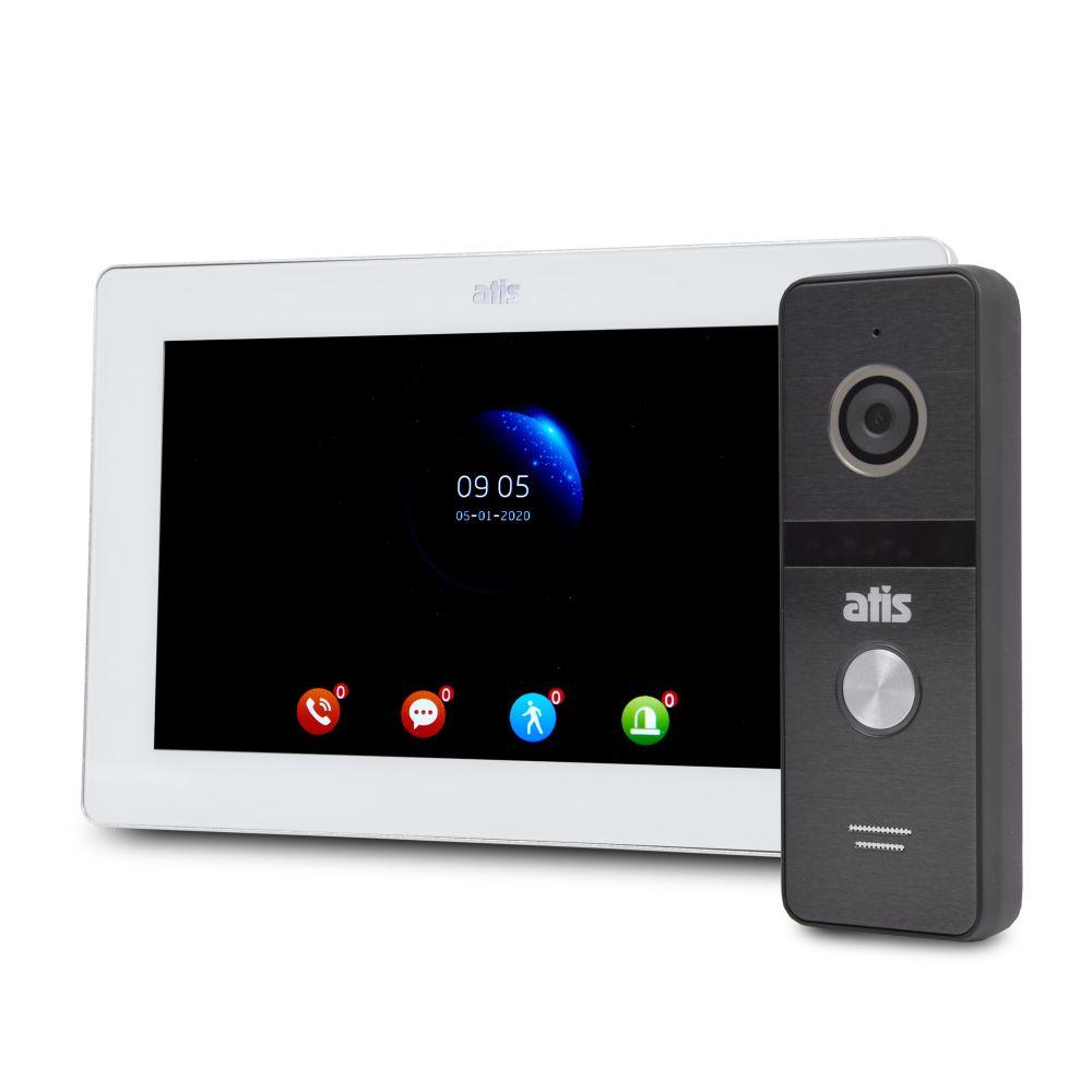 Комплект Wi-Fi відеодомофону 7" ATIS AD-770FHD/T-White з підтримкою Tuya Smart + AT-400FHD Black