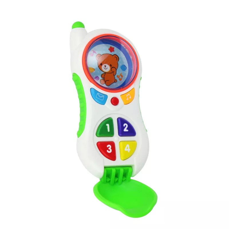 Детский развивающий телефон Bambi CY1013-4 музыкальный Зеленый