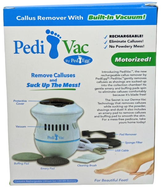 Пемза электрическая для ног OPT-TOP Pedi Vac USB Белый (2104618370)