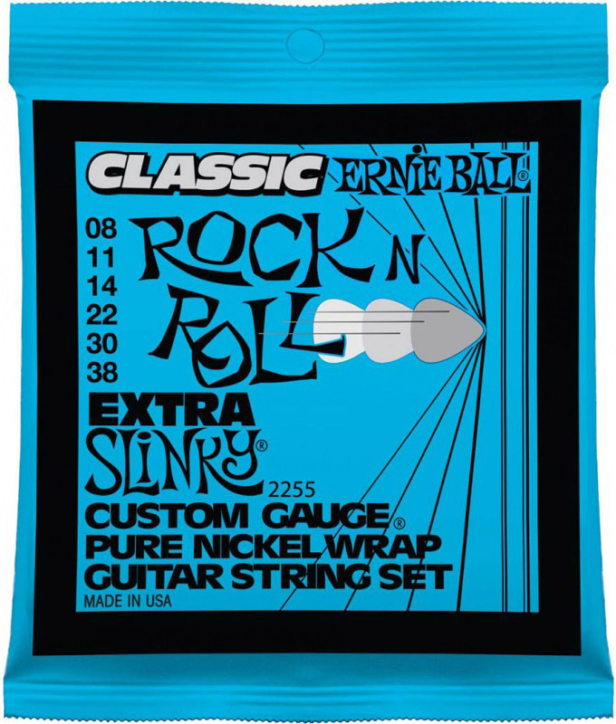 Струни для електрогітари Ernie Ball 2255 Classic Pure Nickel Extra Slinky 8/38