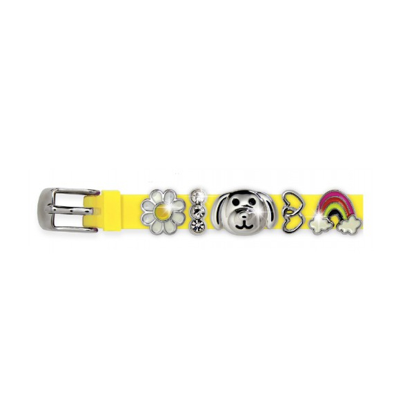 Браслет  силиконовый Biojoux BJB003 Charms Bracelet MIX 3 Yellow (4667)