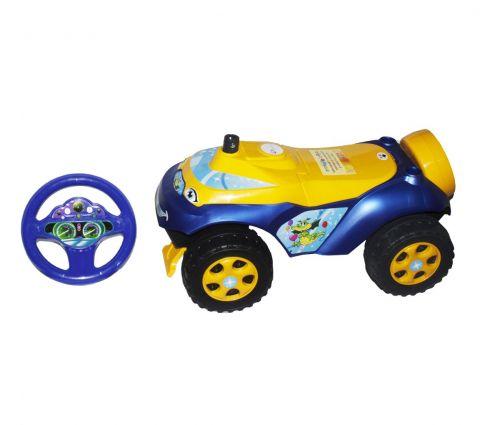 Дитяча машинка-каталка (толокар) Doloni Автошка (жовто-синій)