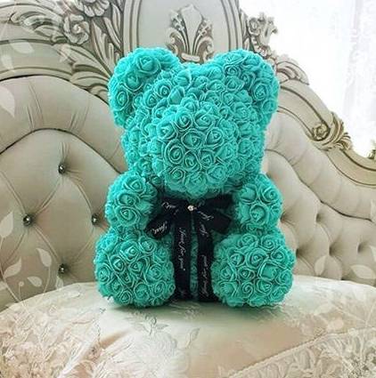 Ведмедик з 3D троянд Teddy 40 см Бірюзовий (R1011140)
