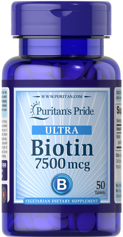 Біотин Puritans Pride 7500 мкг 50 таблеток (32100)