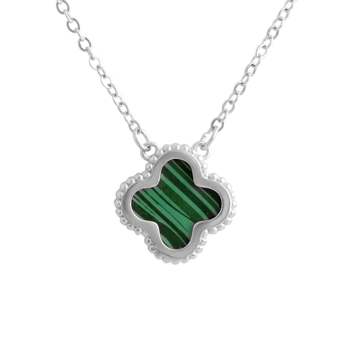 Серебряное колье SilverBreeze с малахитом (2133599) 450-500