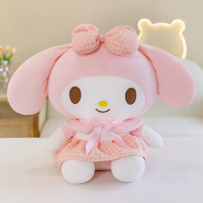 Мягкая игрушка плюшевая Hello Kitty аниме Куроми Май Мелоди в розовом платье 85 см Розово-белый (1013)