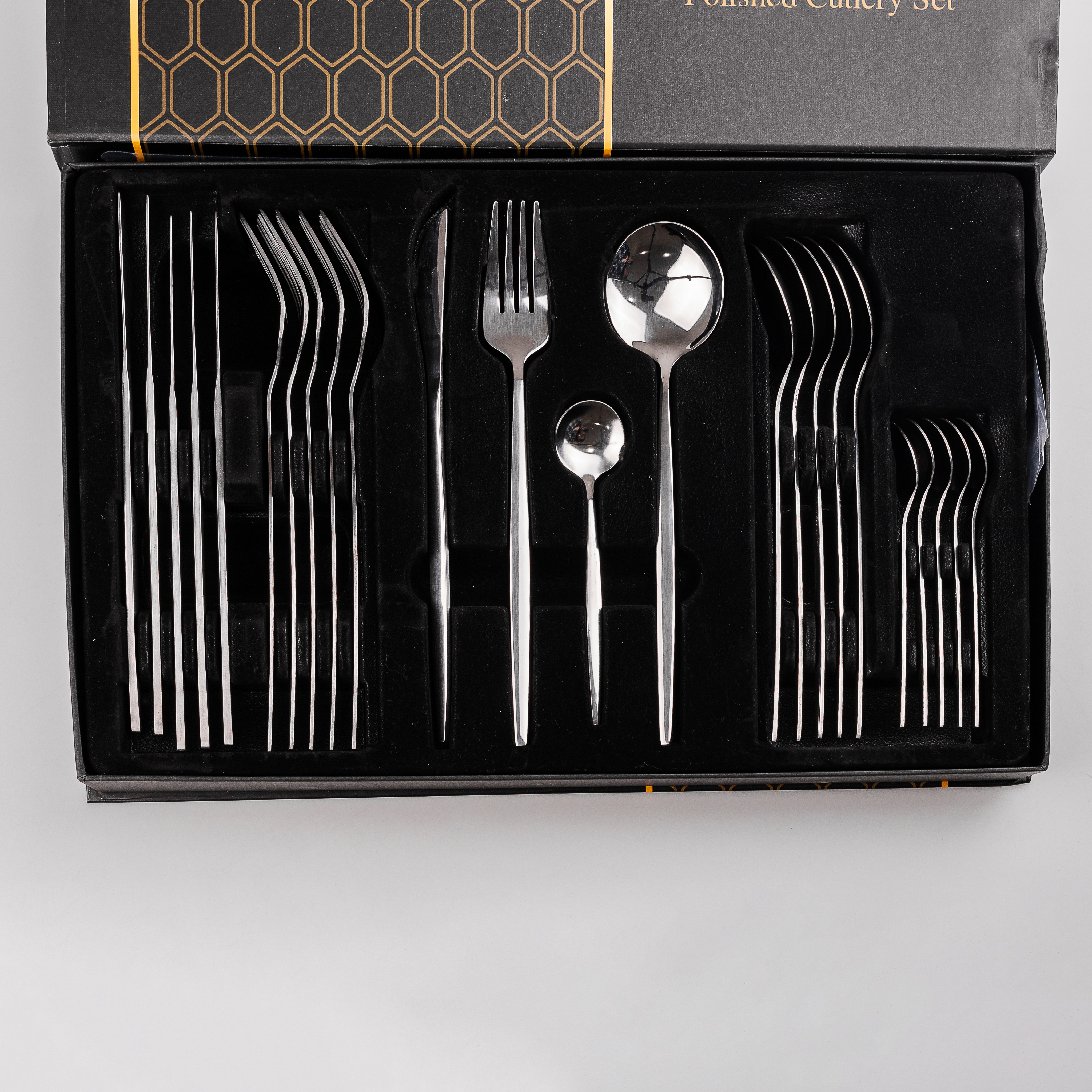 Набор столовых приборов TS Kitchen на 6 персон фигурных хром (HP9697)