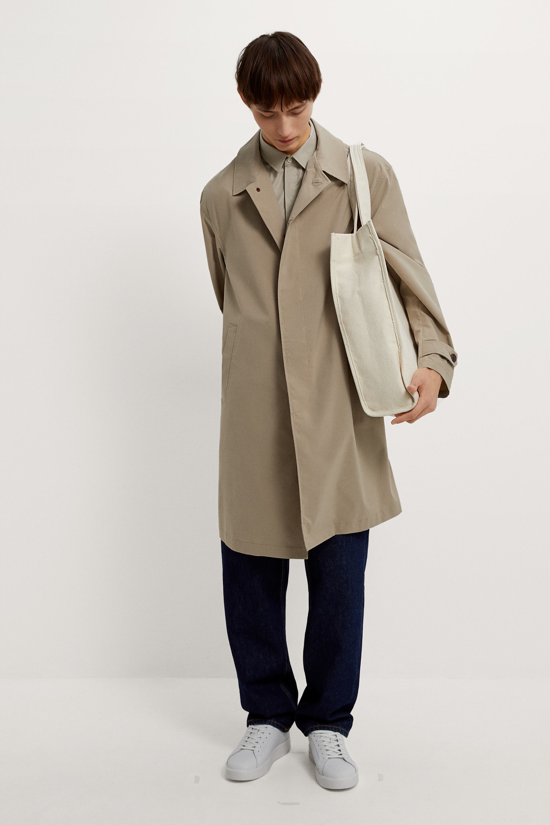 Тренч Zara S бежевый 0029305710