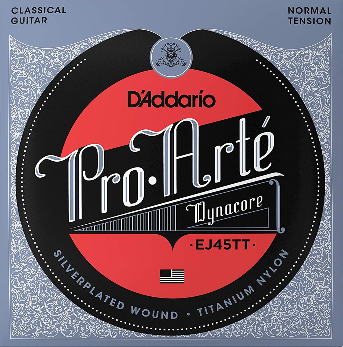 Струны для классической гитары D'Addario EJ45TT Classical Silverplated Wound Titanium Nylon Normal Tension