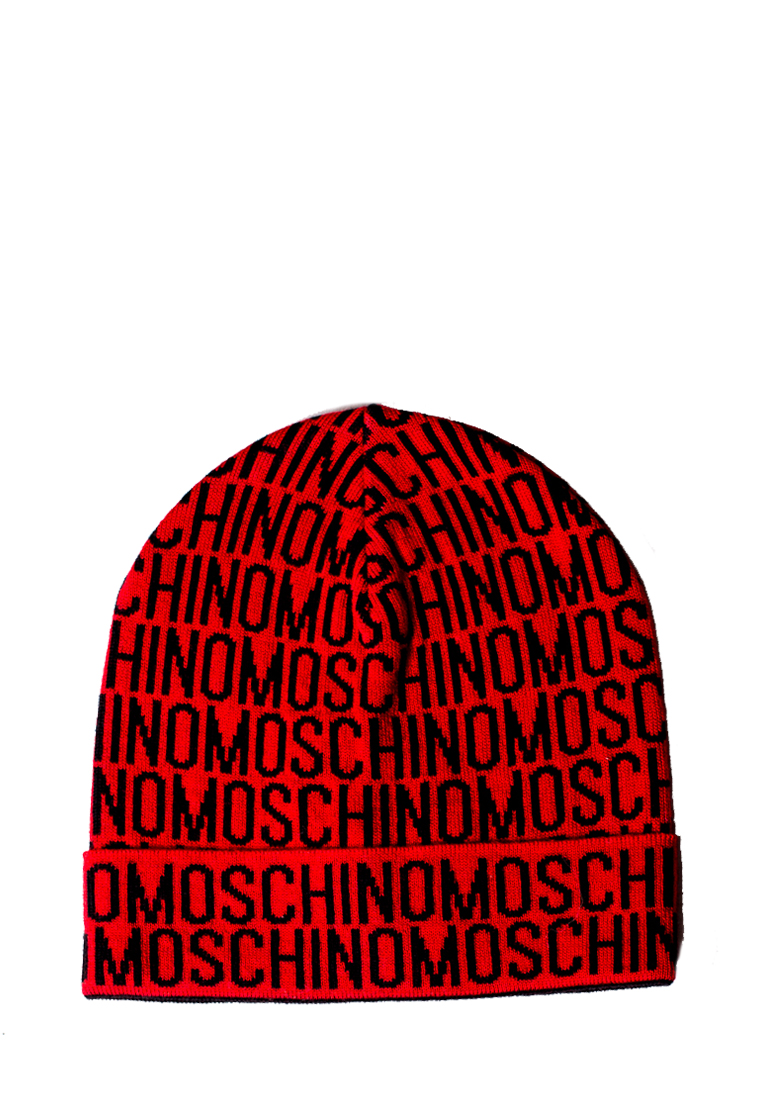 Шапка Moschino Чорно-червона (60007)
