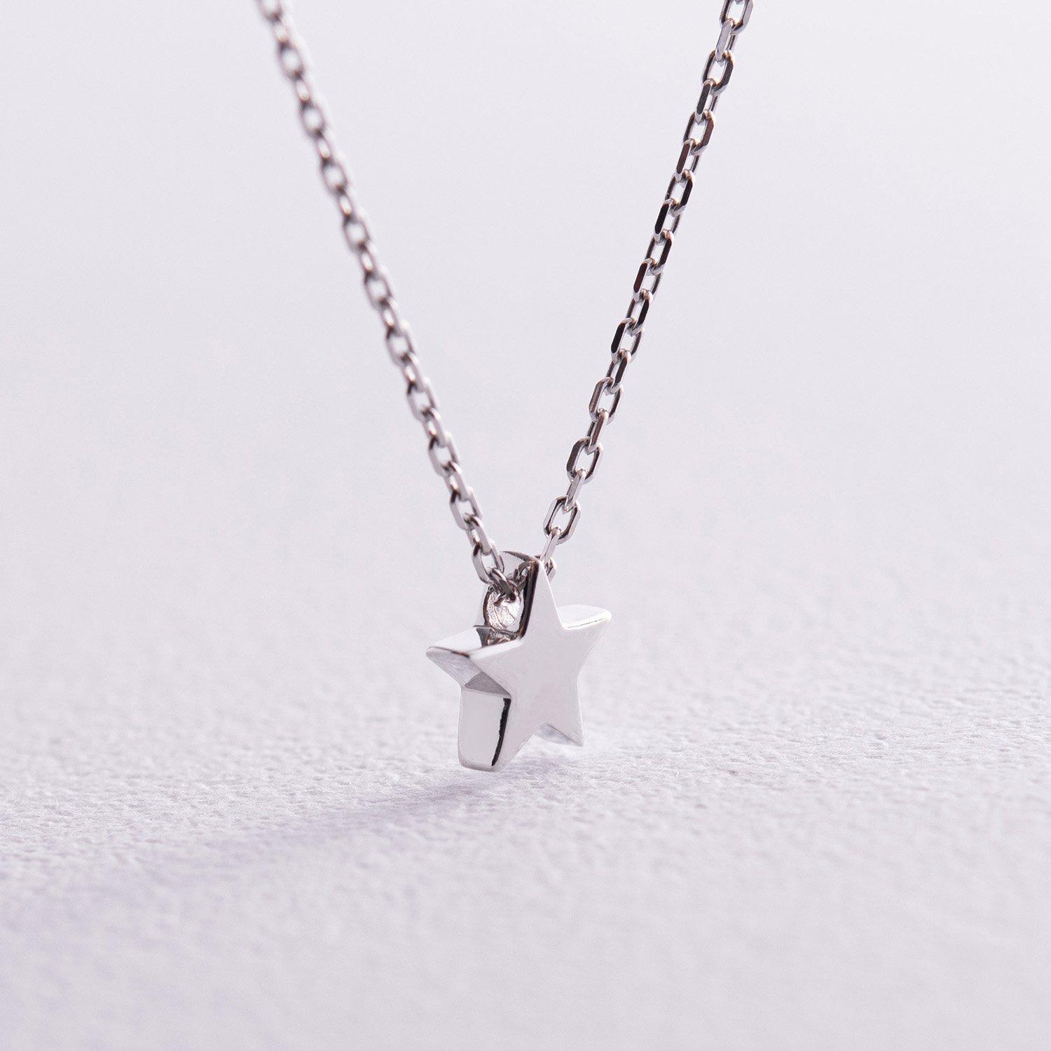 Серебряное колье Звездочка 908-01086 Оникс 38