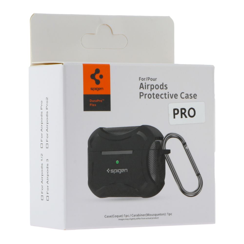 Футляр с карабином Spigen DuraPro Flex Airpods Pro 2 Black (35270_3345650)