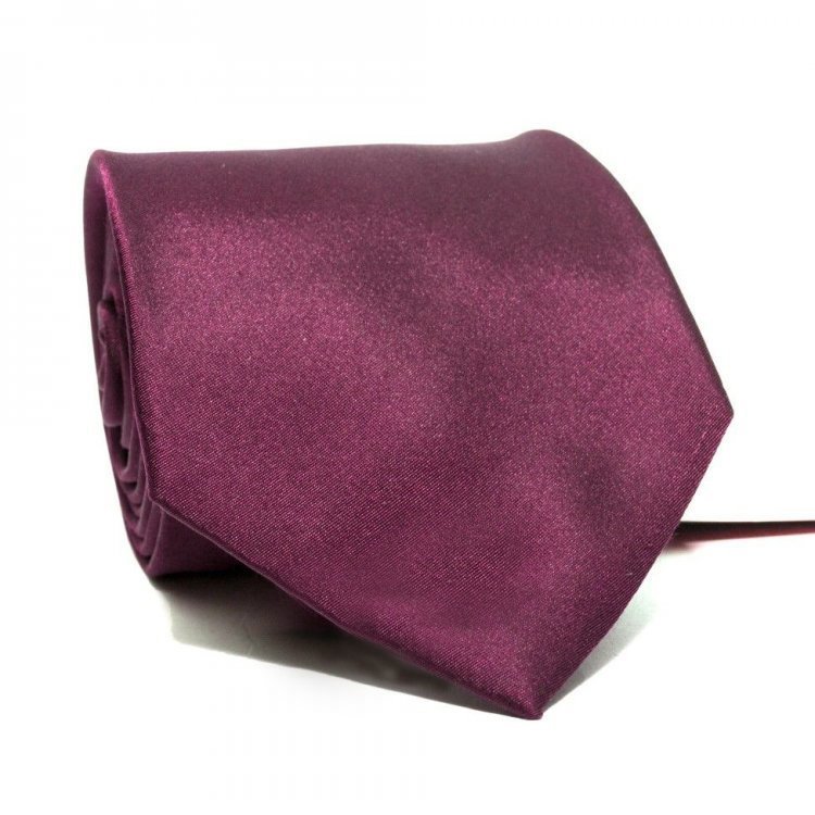Галстук Emilio Corali Бордовый Однотонный С Фиолетовым Оттенком Gin-2306