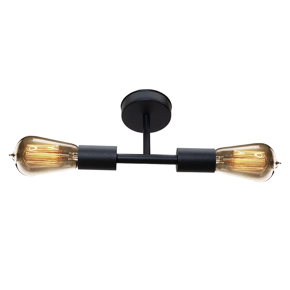 Люстра потолочная MSK Electric Asket на две лампы Е27 NL 2213-2 BK Черный (619994)