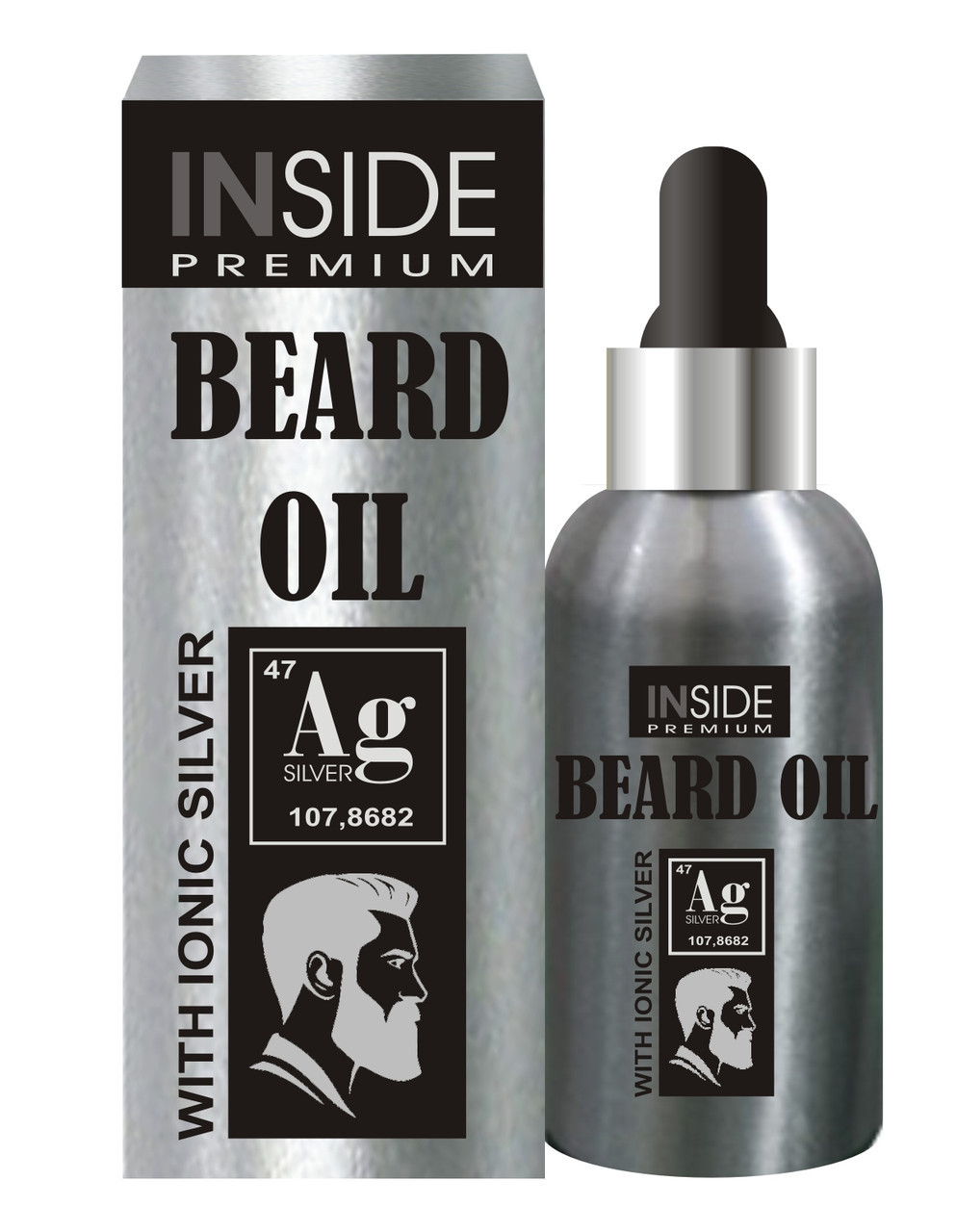 Олія для бороди з феромонами Inside Beard Oil Silver 30 мл (gZtF51310)