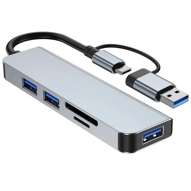 Концентратор TWS 5-in-1 USB Type-C/Type-A to 1хUSB3.0 2xUSB 2.0 SD/MicroSD