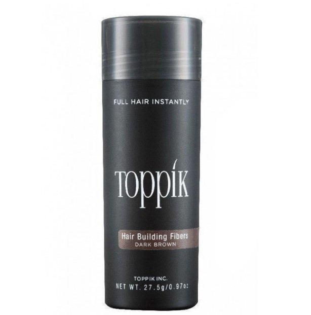 Загуститель для волос пудра Toppik Hair Building Fibers темно-коричневый dark brown 27.5 г (db-02)