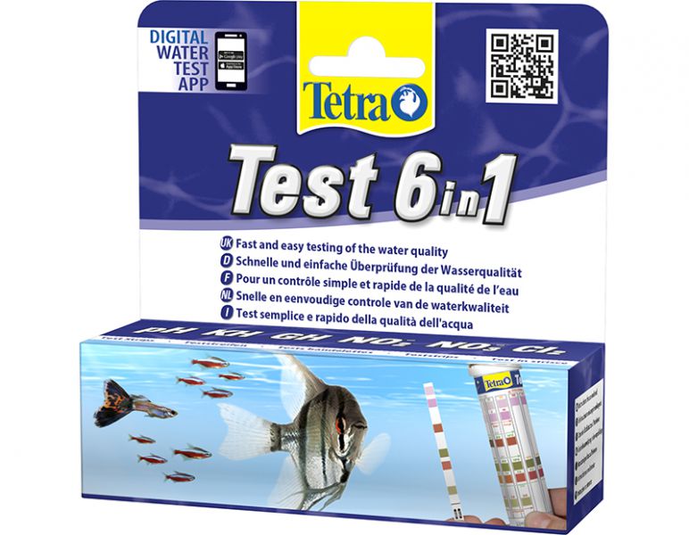 Набор индикаторных тестов для воды Tetra Test 6in1 25 шт (175488)