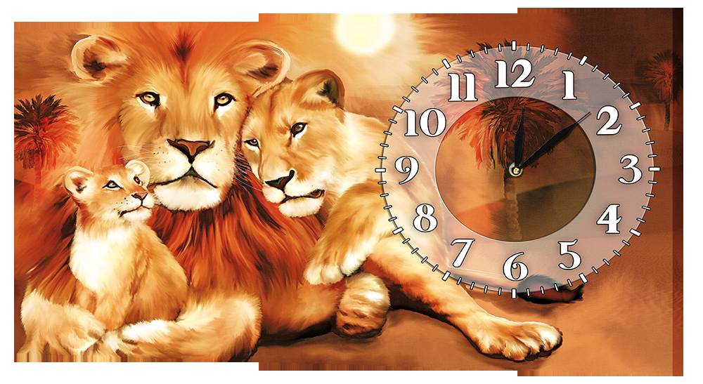 Настінний годинник на полотні Декор Карпати K-389 Прайд (wRev61891)