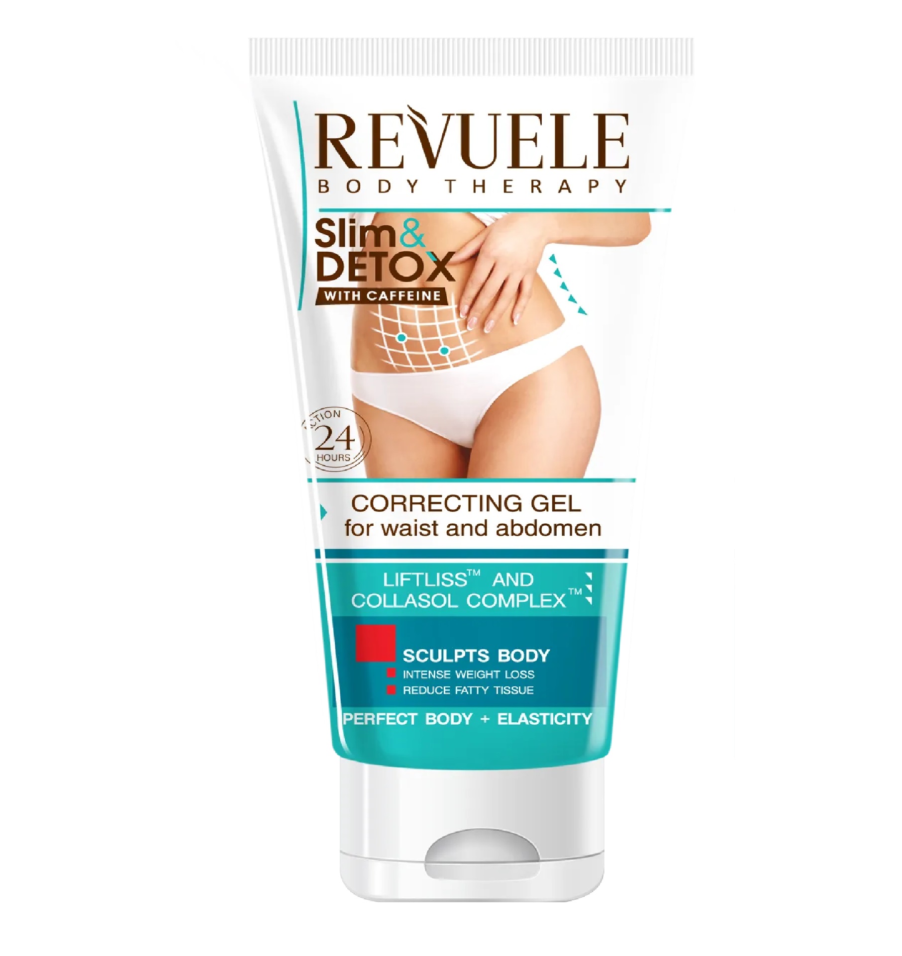 Коригуючий гель з кофеїном для талії та живота Revuele Slim  Detox 200 мл