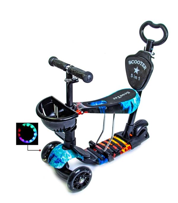 Самокат дитячий Scooter 5 in 1 Fire and Ice Різнокольоровий (883545660)