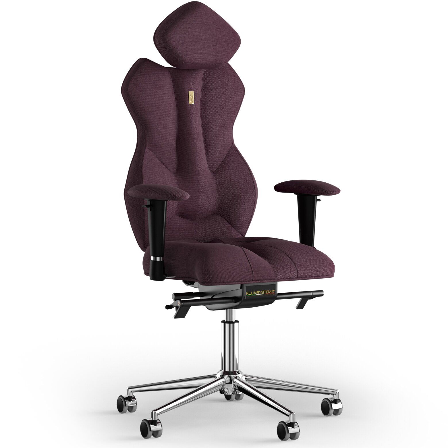 Кресло KULIK SYSTEM ROYAL Ткань с подголовником без строчки Фиолетовый (5-901-BS-MC-0509)