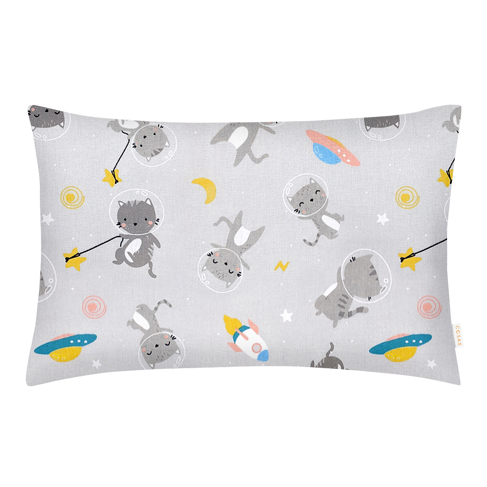 Дитяча наволочка COSAS CATS ASTRONAUTS 40х60 см Сірий