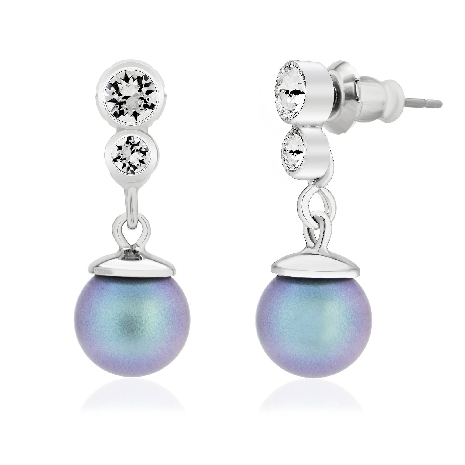 Сережки KOBI Eli з камінням та перлами Swarovski (7440-6411-03-32)
