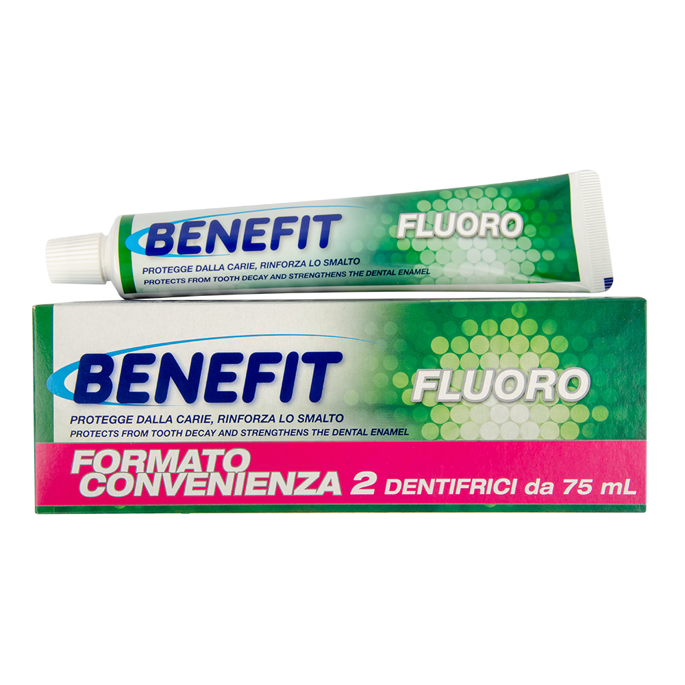 Зубна паста Benefit Fluoro з фтором 2*75 мл