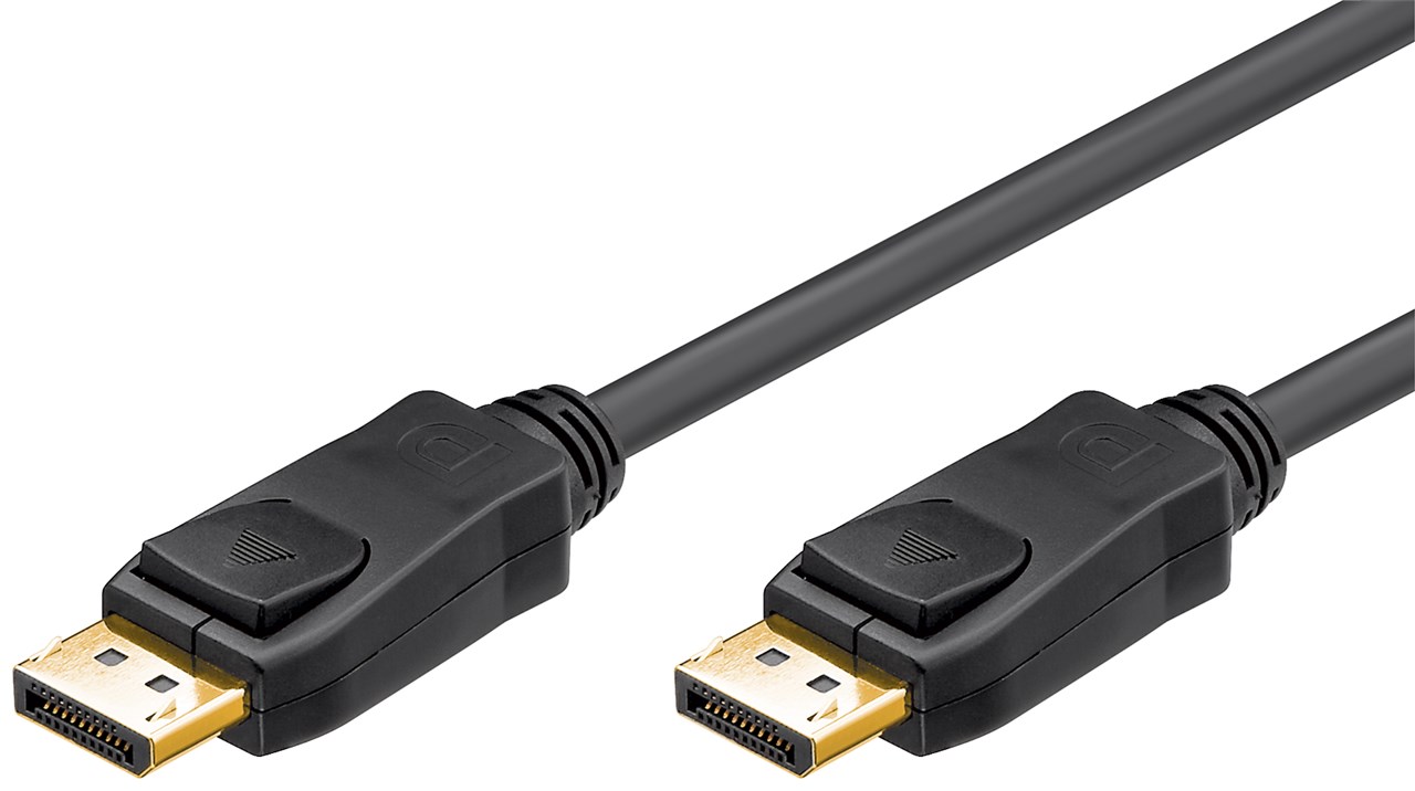 Кабель монітора-сигнальний Goobay DisplayPort M/M  5.0m v1.2 4K@60Hz G500 sw Gold чорний (75.04.9961)