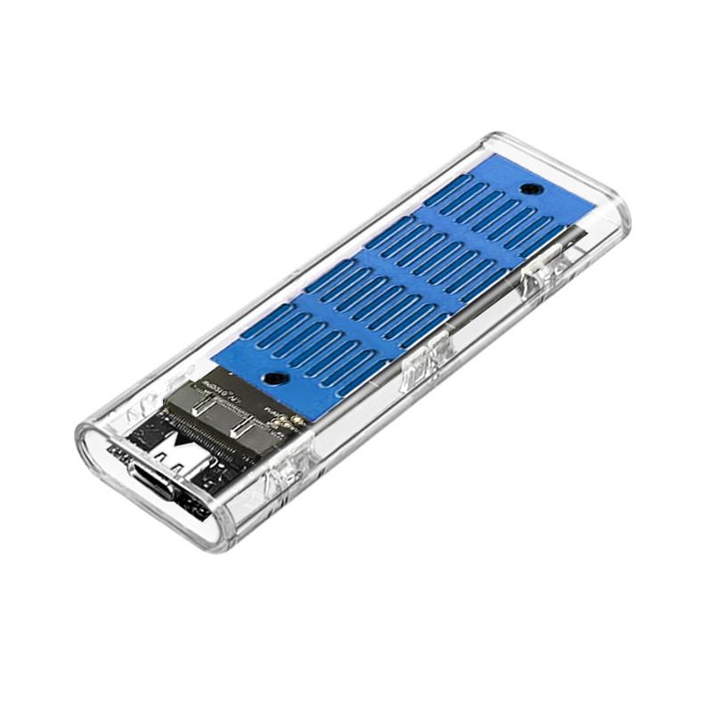 Внешний карман с радиатором XON MemoryCase для M.2 NGFF SATA USB 3.1 Type-C Transparent (XSC5C13NG1PT 2131)