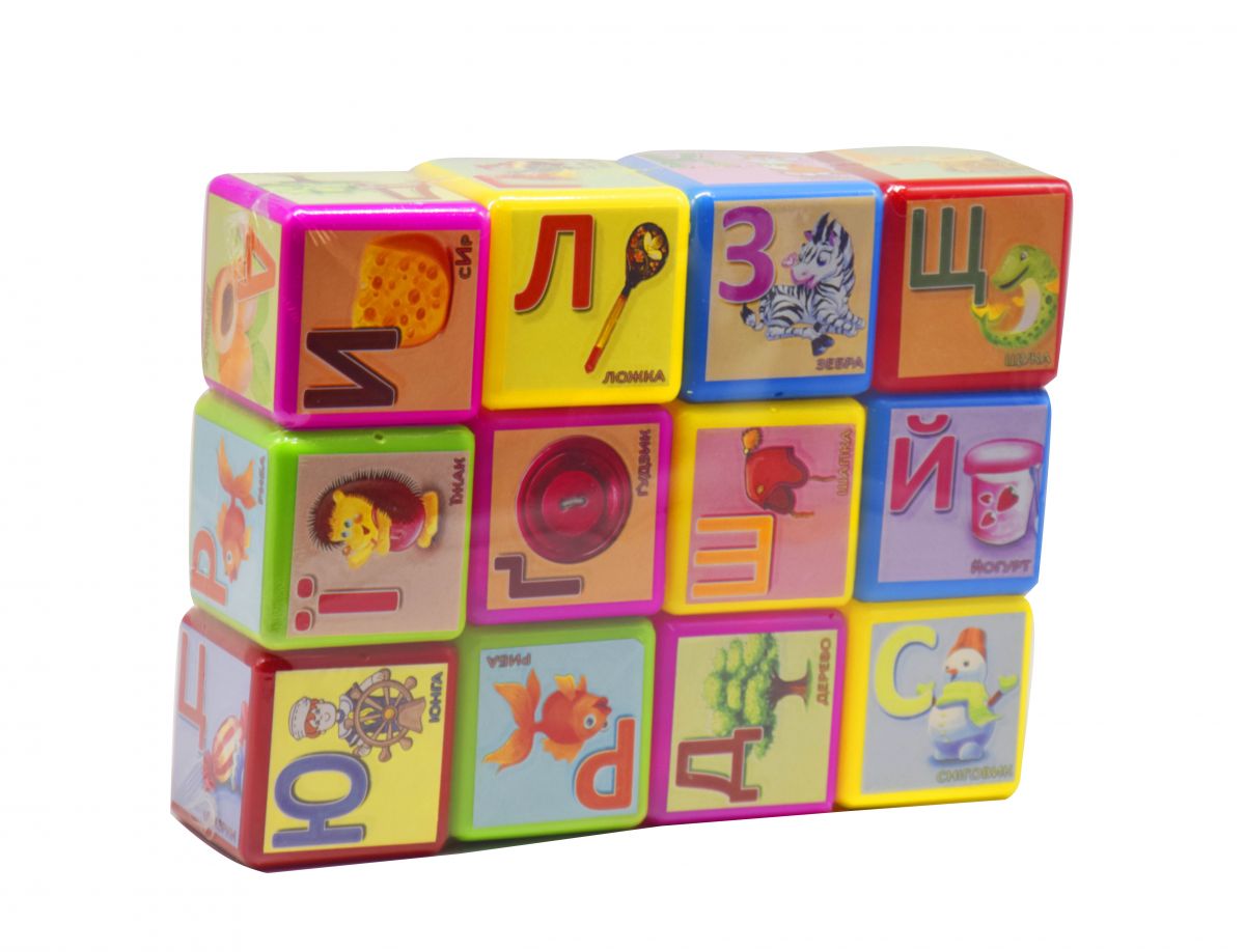 Кубики Азбука 12 штук большая укр M.Toys (18231)