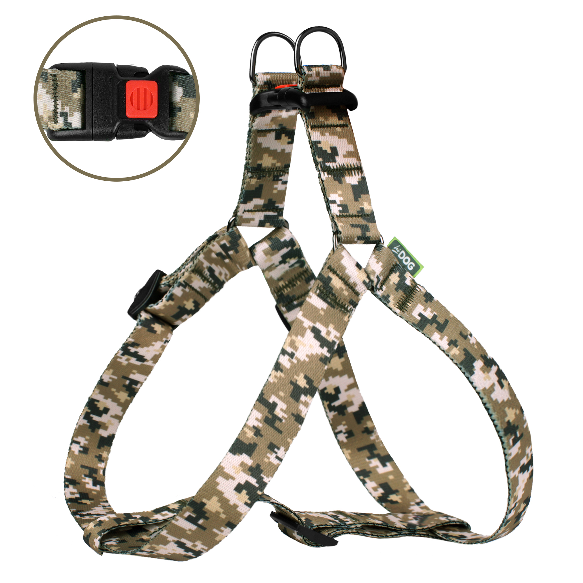 Шлейка Hi Dog Military Pixel 26х40 см Різнокольоровий 2100103259010