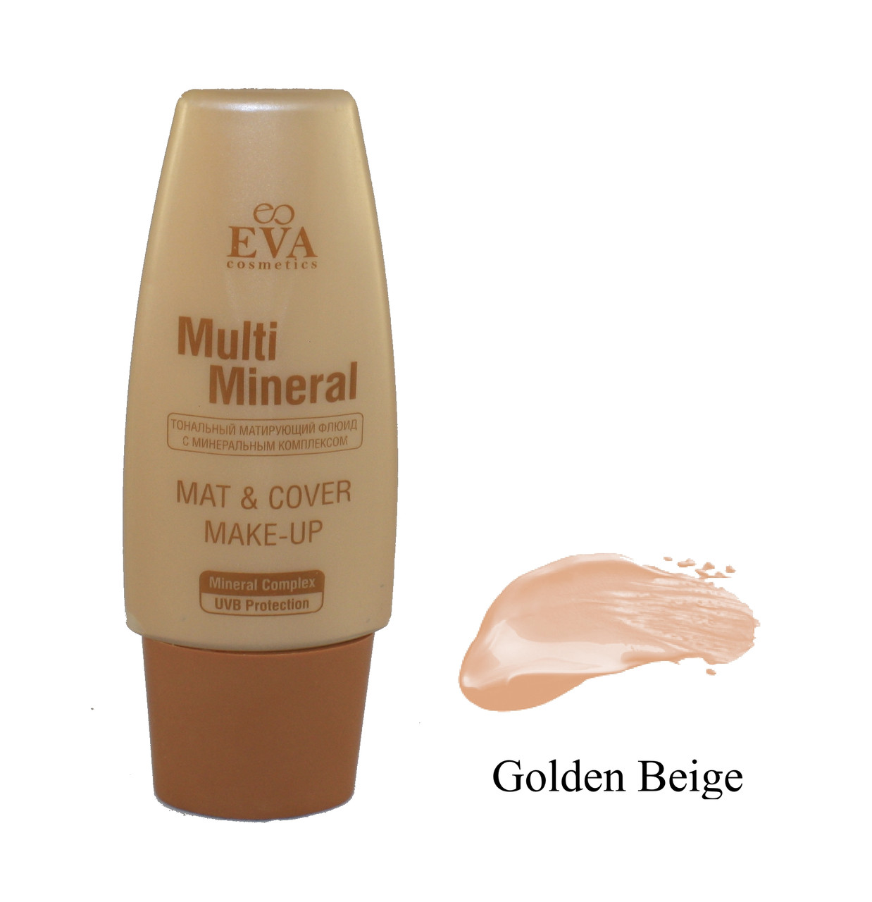 Тональний крем що матує Eva cosmetics Multi Mineral Тон Golden Beige 50 г