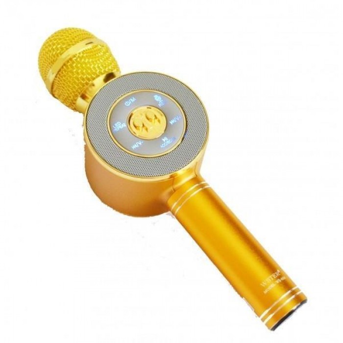 Бездротовий мікрофон караоке bluetooth Wster WS-668 Gold (200196)