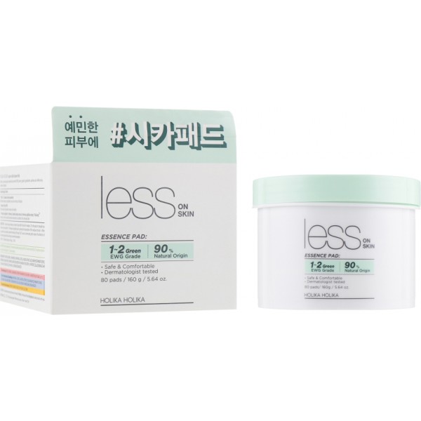 Очищающие диски для проблемной кожи Holika Holika Less On Skin Essence Pad 80 шт (8806334379759)