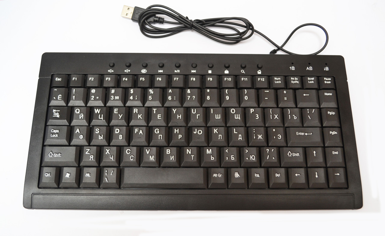Клавиатура мини проводная USB 838 Black (np2_0761)